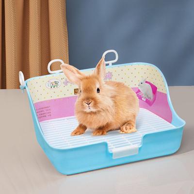 Kleine Haustiere Hamster Kaninchen Toilette Töpfchentrainer Fixierbare Käfigschale für Kleintiere Hamsterzubehör Kaninchenzubehör Haustier