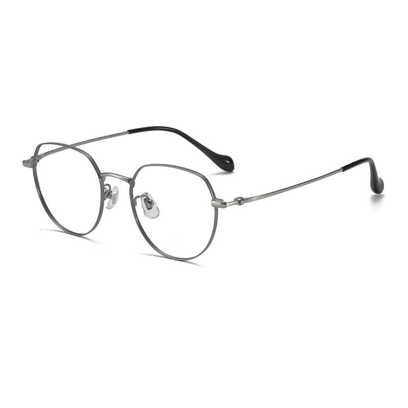 Women s Pure Titanium Oval Glasses Frame 49 - Slimming, Brightening, High-End Versatile Design, Lens-Compatible (98742)