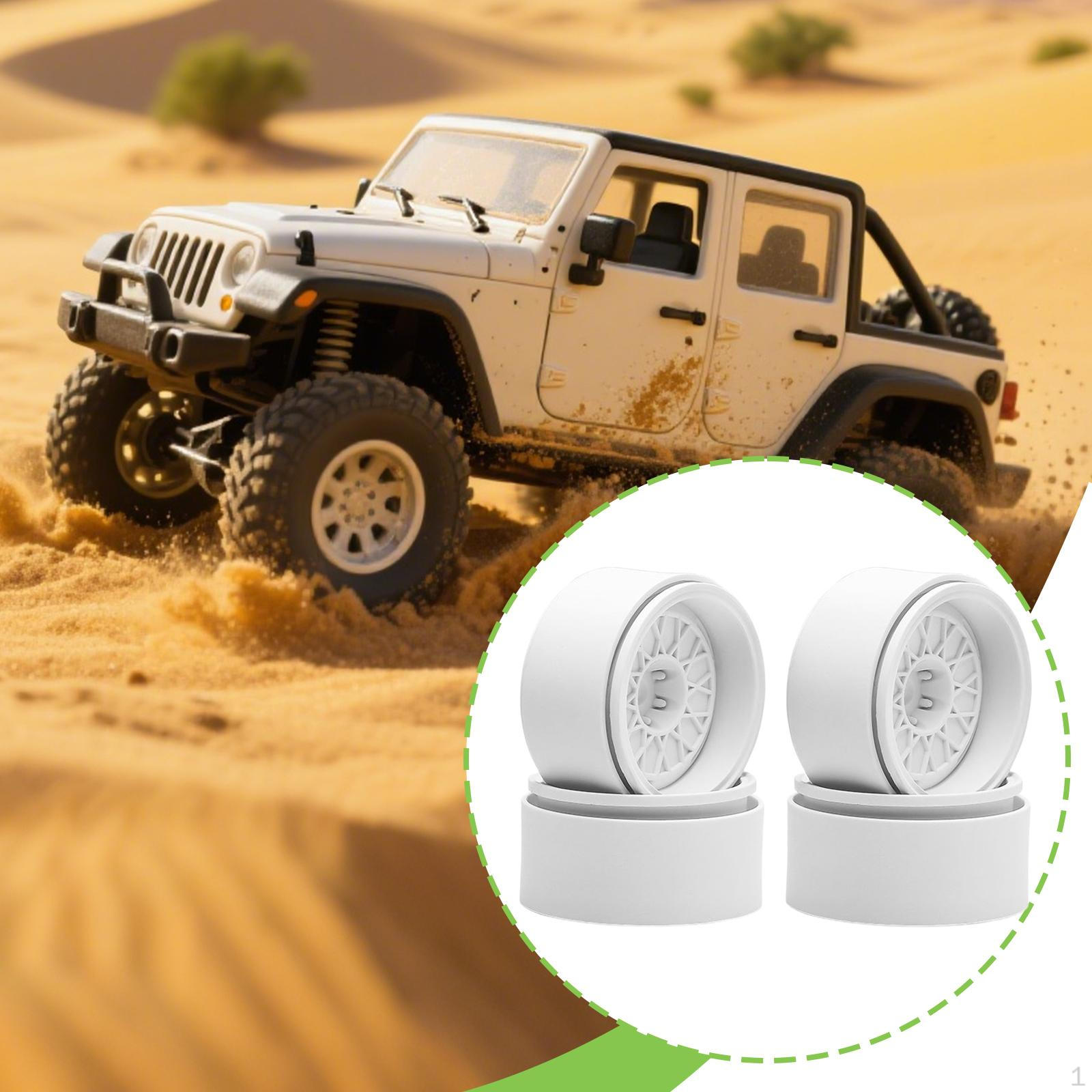 

4 Pieces Wheel Rims 1.9 inch Tire Spoke Spare Parts High Performance Stylish Wheels Hubs for білий