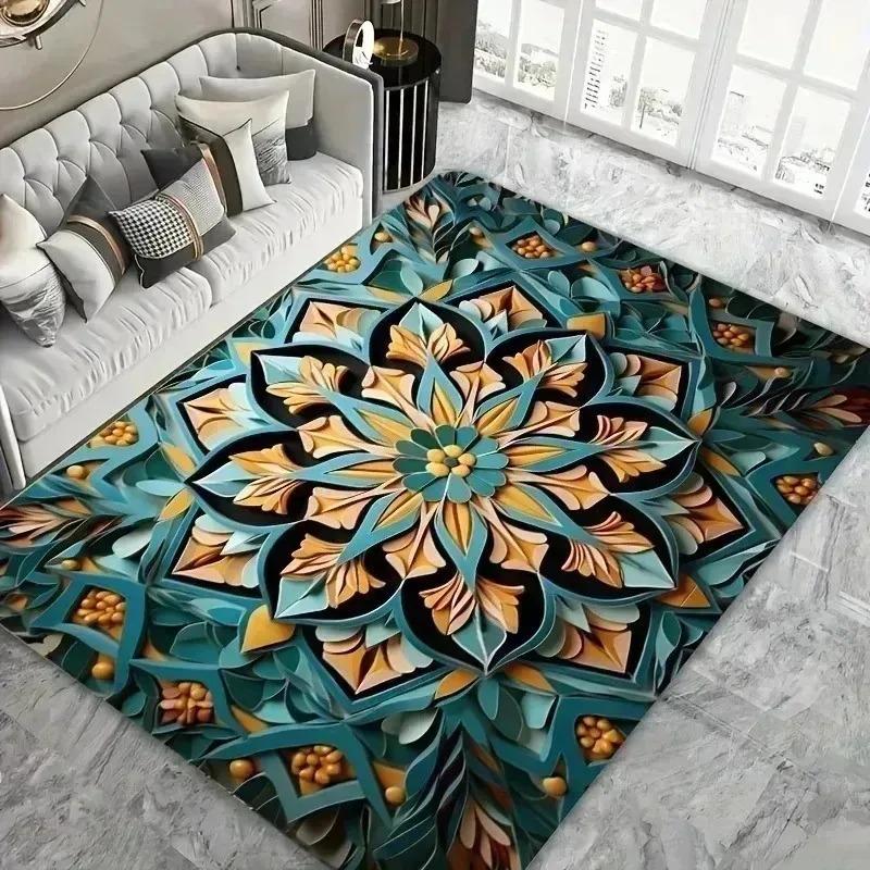 1PC Rose Pattern  Kitchen Rugs Non-Slip Home Door Mats Pop Design Bathroom Rugs Bath Mat Carpet for Home Sink Laundry Decor