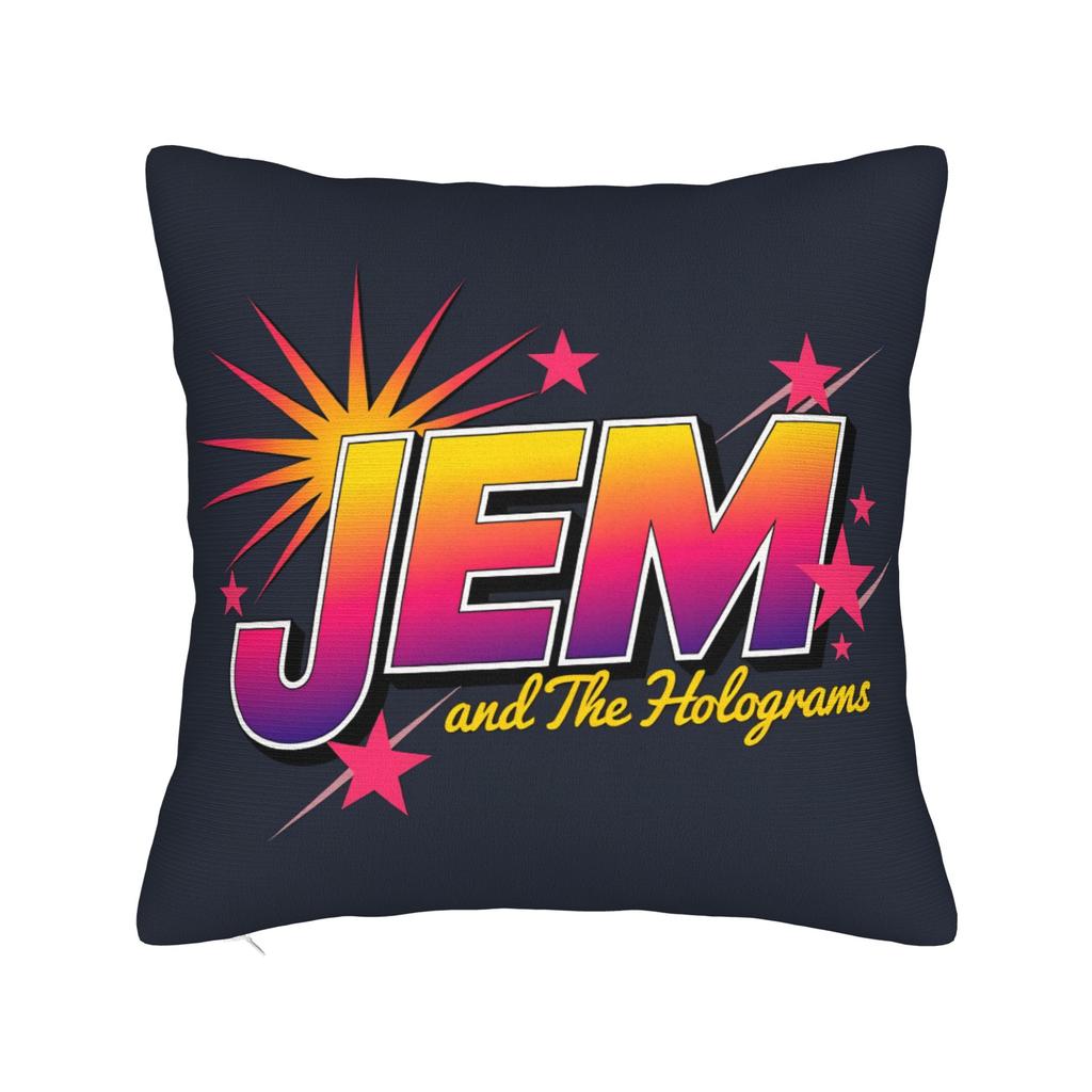 Kpop Style Jem And The Holograms Pillow Cover Comfy Cushion Cover Vintage Pillow Case For Sofa Couch Bed Living Room