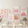 Mental Health Quote Propaganda Poster Print Therapist Office Wall Art Decor Pink Girl Mental Pyramid Canvas Painting Room Home