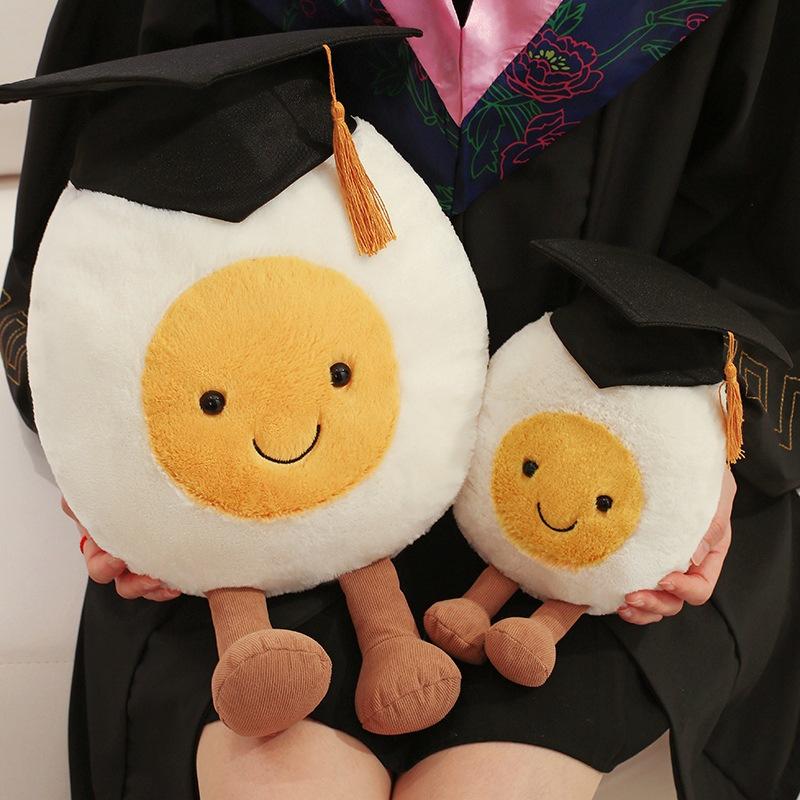 Series Super Cute and Fun Doctor's Boiled Egg Plush Companion Comfort Doll Graduation Gift