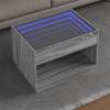 LED Infinity Coffee Table, Gray Sonoma Oak, 70x50x50 Cm