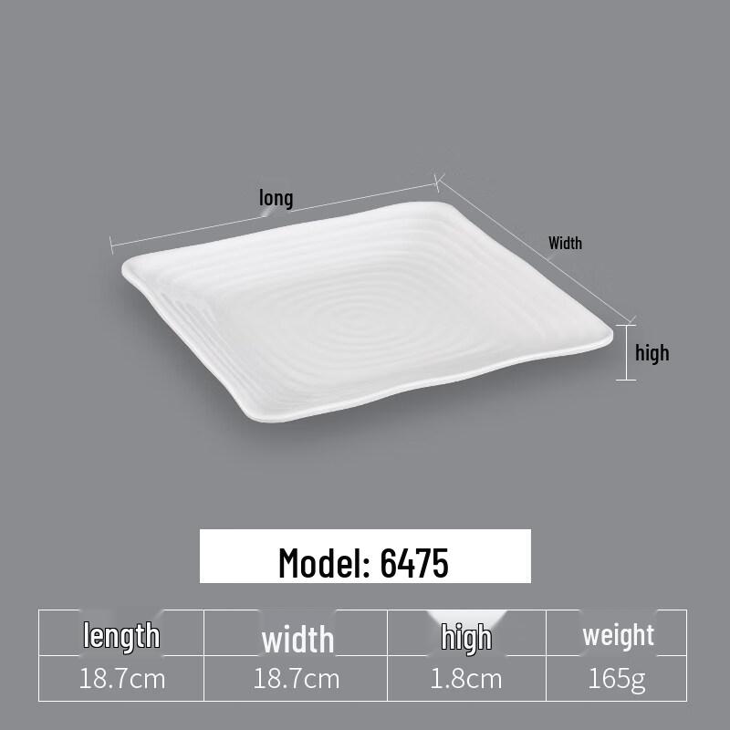 

Yipan Melamine Square Divided Dumpling Plates - 5 Pack