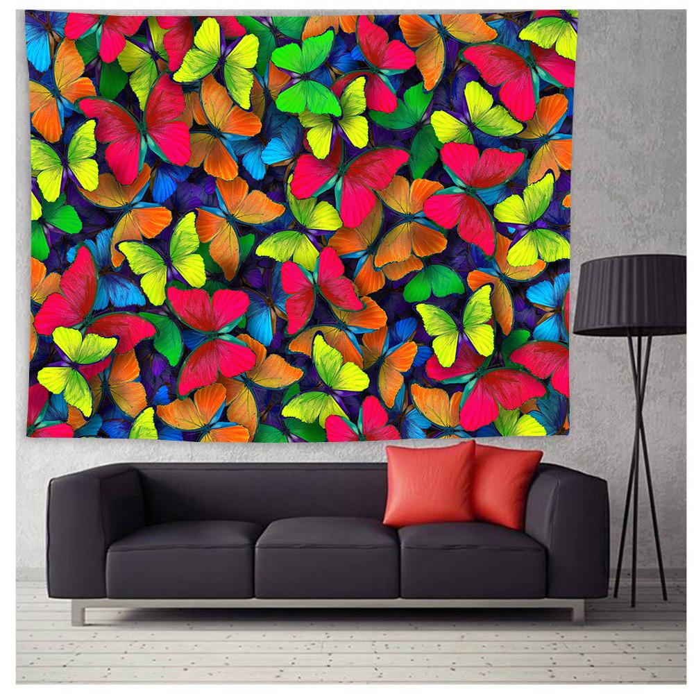Butterfly Tapestry Colorful Butterfly Wall Art Tapestry Home Decor for Bedroom Living Room Dorm Aesthetic Tapestry Wall Hanging