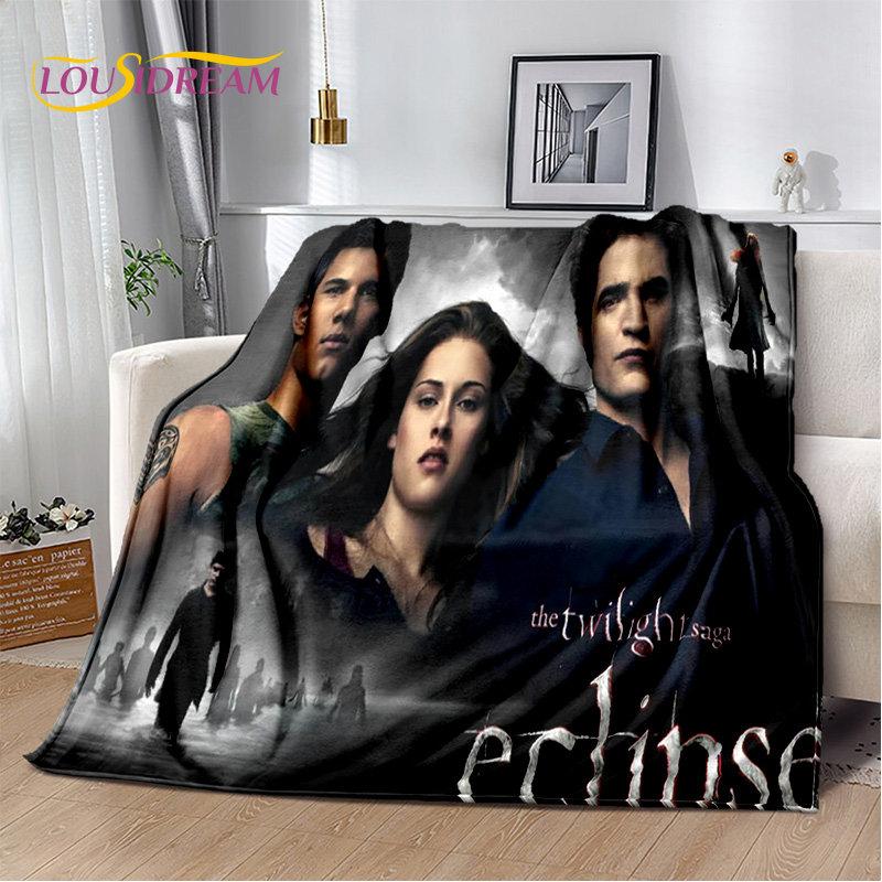 Twilight Saga HD potištěná měkká plyšová přikrývka, flanelová přikrývka do obývacího pokoje Ložnice Pohovka Piknikový potah pro děti