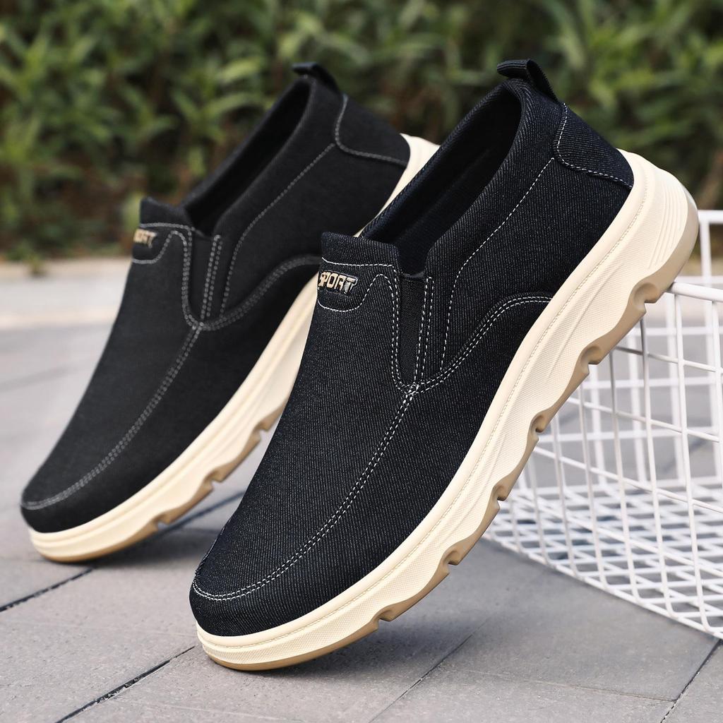 2026 Men's Summer Canvas Loafers - Casual, Breathable, Slip-on Dad Shoes