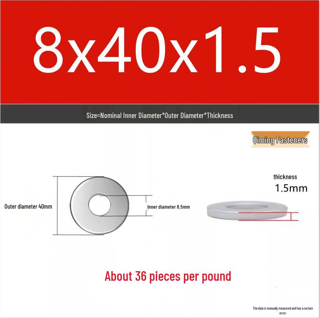 4.8 Grade Galvanized Iron Flat Washer M3-M40 Oversized Metal Screw Gasket Washer