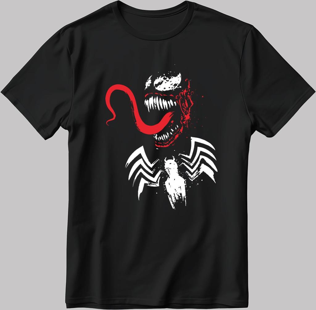 Venom Poster Short Sleeve White-Black Men's / Women's T-Shirt U186