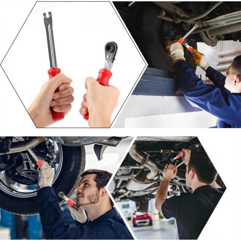 5/16in Double Square Ratcheting Wrench & Fork End Release Tool with Precise Calibration For Accurate Brake Performances