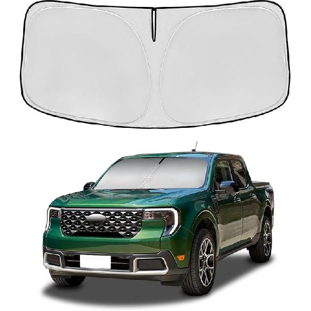 Windshield Sun Shade For Mazda 3 2014-2018 Double Layer 240T Front Window Shade Fit Mazda 3 Sun Visor Foldable Shade Blocks UV Rays Summer Must Have