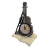 Vintage Violin Clock Sculpture Resin Antique Tabletop Clock Violin Models Musical Instrument Ornaments for Office