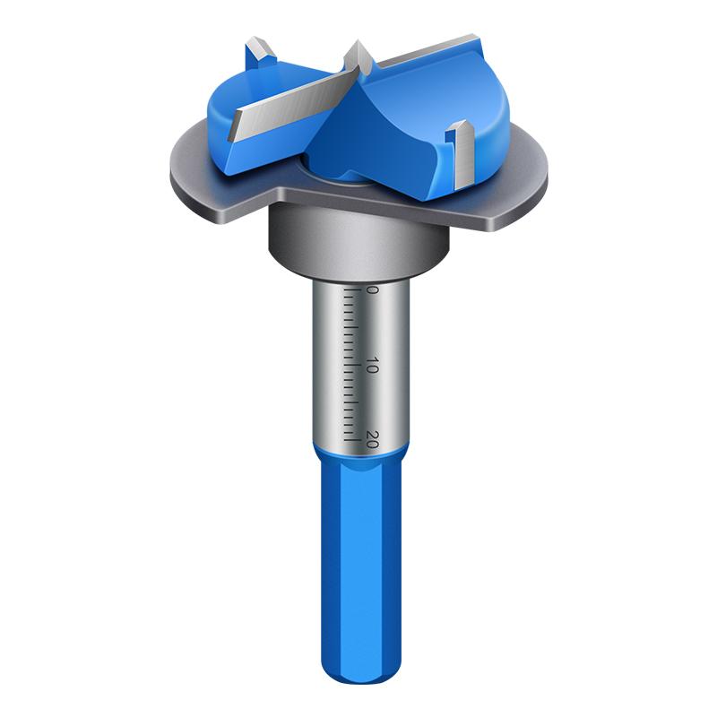 

Large Size Drill Bit Boring Woodworking Hole Saw, Carbide Steel Hinge Cutter Tool for Wood Plastic Plywood Blue