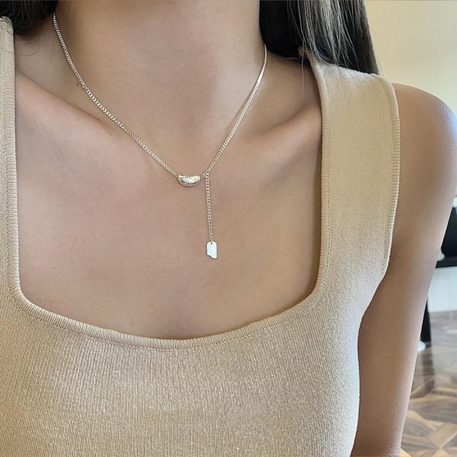 Korean version of tassel Doudou pendant necklace personality temperament simple collarbone chain neck chain