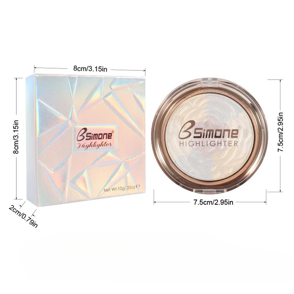 Moda culori mixte Pearl Rose Disc Highlighter Hrănire pentru piele Lumină complementară Iluminare naturală Discuri de iluminare