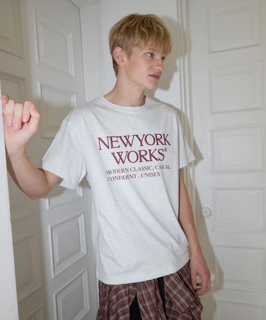 Nyuyogwogseu Unisex Oversized T-Shirt_ White Melange