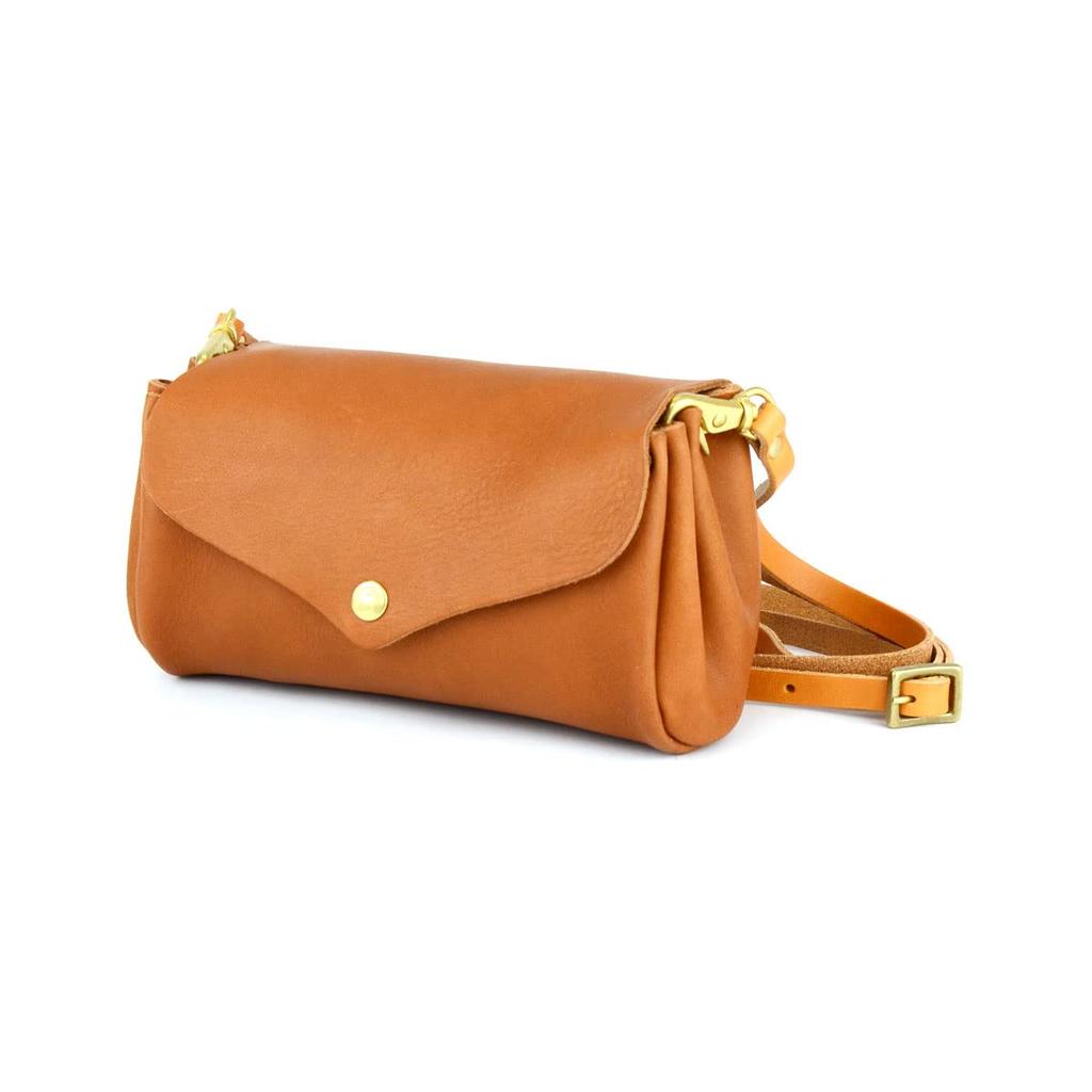 Shoulder wallet PLUMP Himeji CAMEL [Chum] bag, pouch, POCHETTE, leather, ANCLE, CMHM-010,