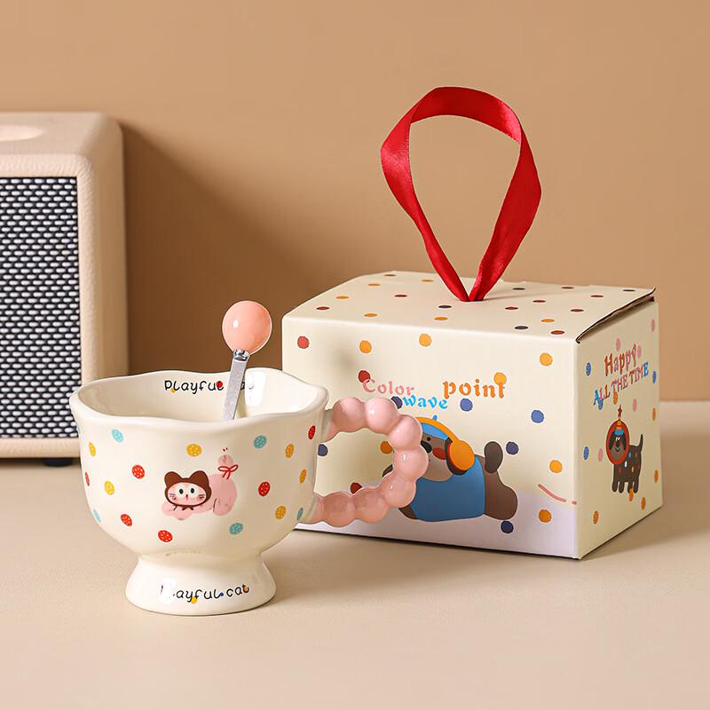 Changqi Ceramic Dog Design Mug Set