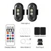 Car Motorcycle RGB LED Strobe Lights 8 Colors LED Flash Position Wireless Light Aircraft Airplane Helicopter Warning Lights
