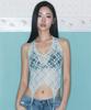 Peullijeunopallou Lua Garter Lace Halter Sleeveless Top (Mint)