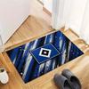 Hamburger SV Club Logo Area Rug, Non Slip Blue Black Floor Mat for Living Room Bedroom Soccer Fan Home Decor Gift