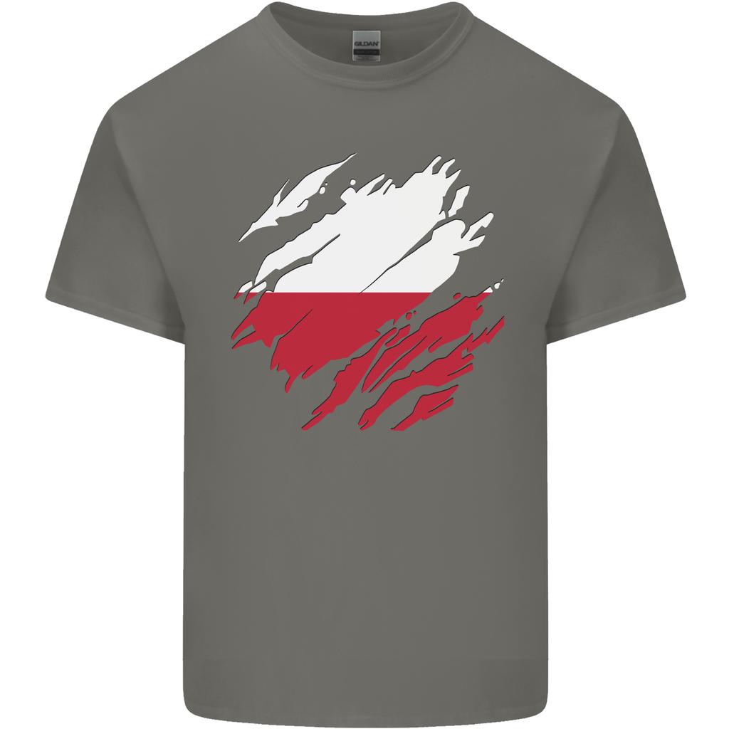 Torn Poland Flag Polish Day Football Unisexs Light Cotton TShirt