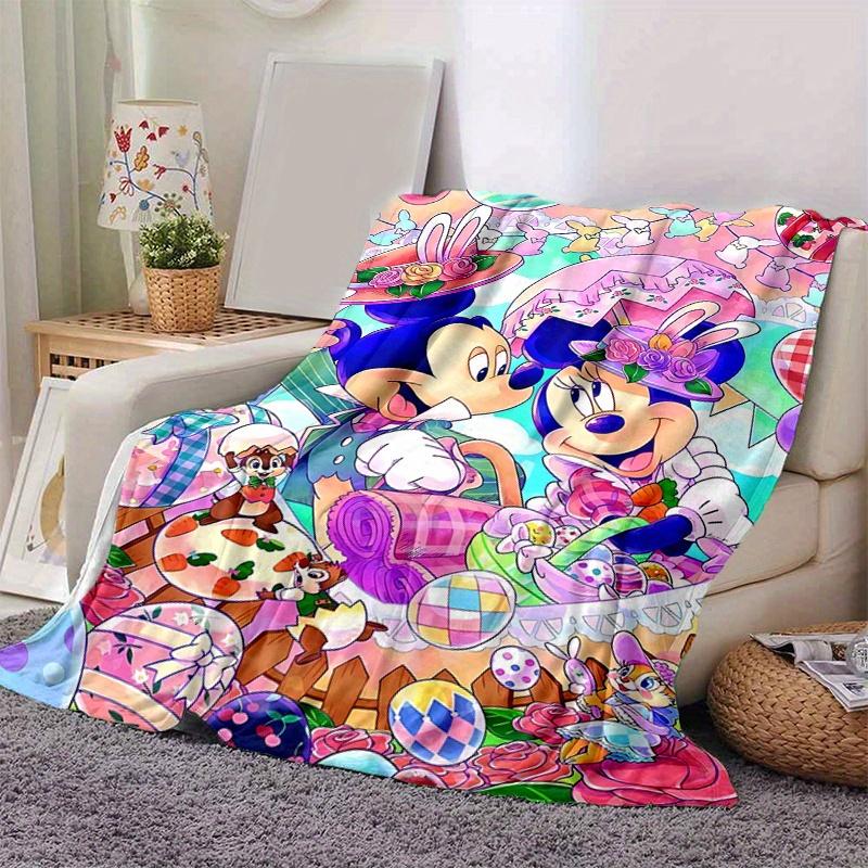 1pc, Mickey and Minnie (7) Home Decor Blanket: A Cozy Flannel Throw for Bedroom, Living Room, Travel, Camping, Car, Beach, Office Naps, Perfect Gift f