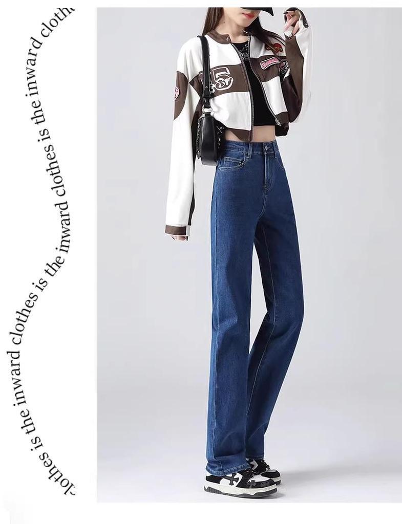 Women's Dark Blue High-Waist Slimming Jeans - Petite Spring/Autumn 2025 Style