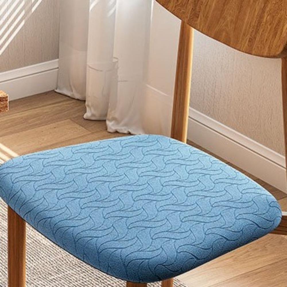 Jacquard Stretch Dining Chair Cover Washable Chair Cushion Cover Seat Covers  Dining Room синий
