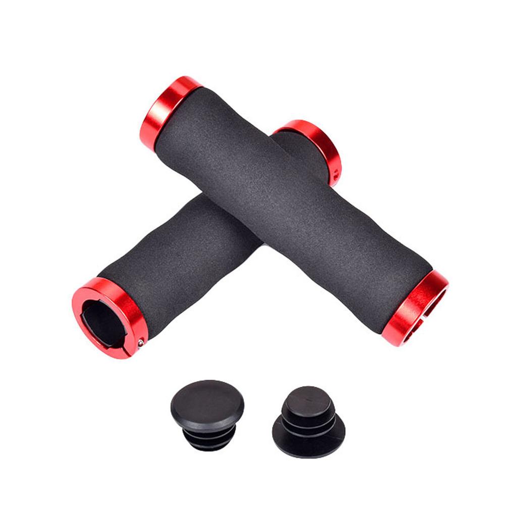 Bike Handlebar Grip Colorful Double Lock Ultra Light Anti Slip Shock Absorption Soft Bike Handlebar Grip