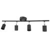 Tracking Lights Ceiling LED 4 60W Adjustable Angle Foldable Matte Black 4 Light Tracking Lighting for Bedroom Hotel
