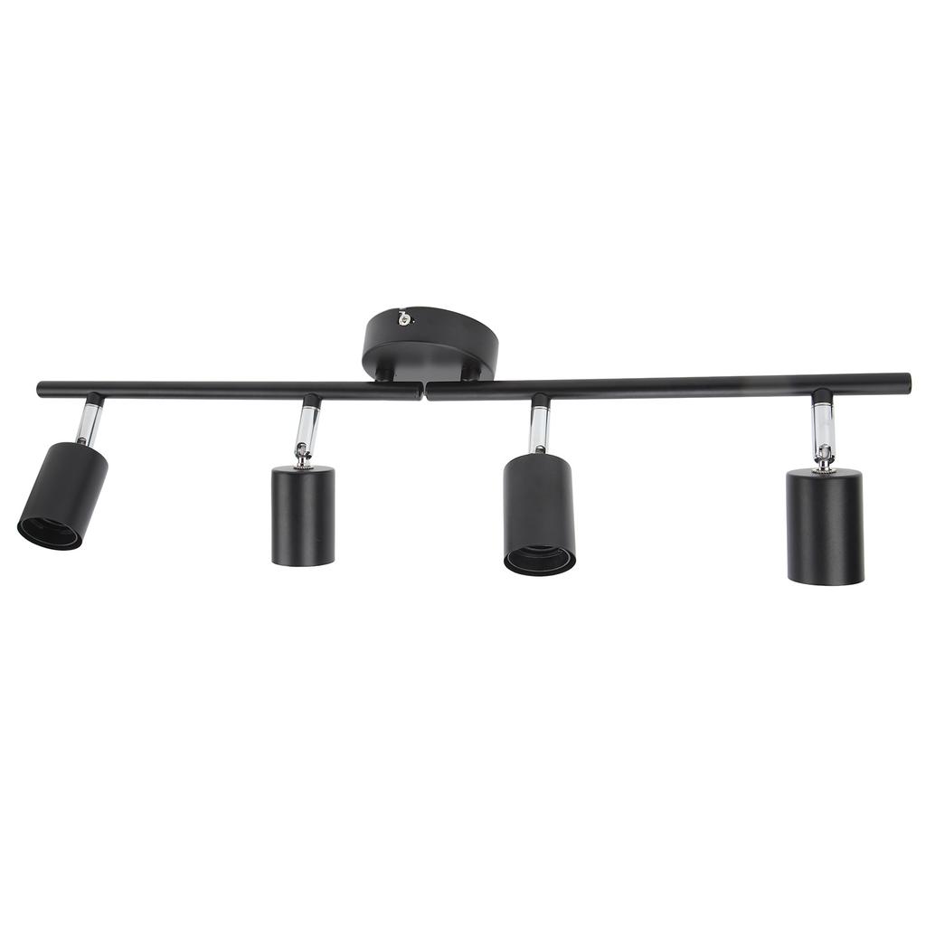 Tracking Lights Ceiling LED 4 60W Adjustable Angle Foldable Matte Black 4 Light Tracking Lighting for Bedroom Hotel