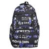 Large Capacity Student Backpack Graffiti Print Campus Backpack Men Lightweight Couple Backpack