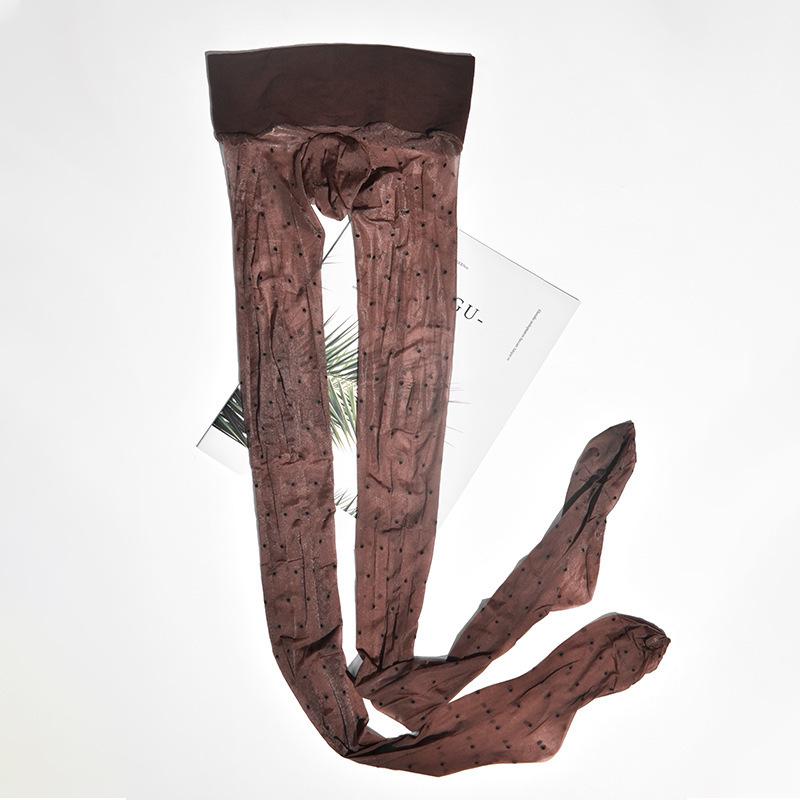 Men's Silky Shiny Ultra-Thin Pantyhose - Seamless Pearlescent Polka Dot Stockings with 360° Glitter