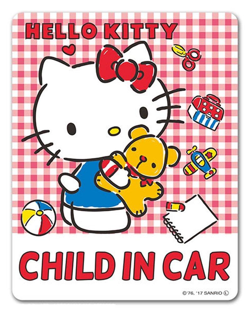 Hello Kitty Car Magnet Sticker [CHILD IN CAR] one size