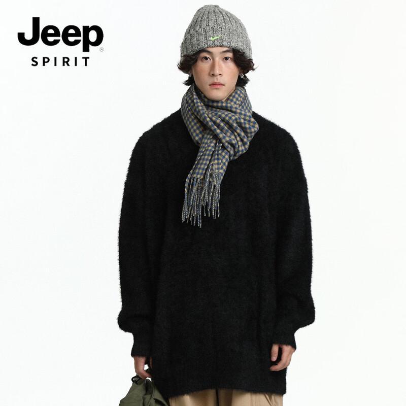 

JEEP SPIRIT Men s MZ005 Warm Round Neck Pullover Sweater S