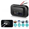 1 Set 18W Qc3.0 Usb A Port & 30W Pd Usb C Port 12V Rv Usb Outlet Charging Socket Panel With Led Light For Car Marine