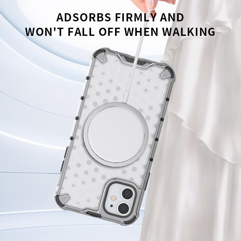 For iPhone11 Pro Max Magnetic Ring Back Cover Phone Case Magsafe Ring Wireless Charge Lens Protect Shockproof Coverage Cases