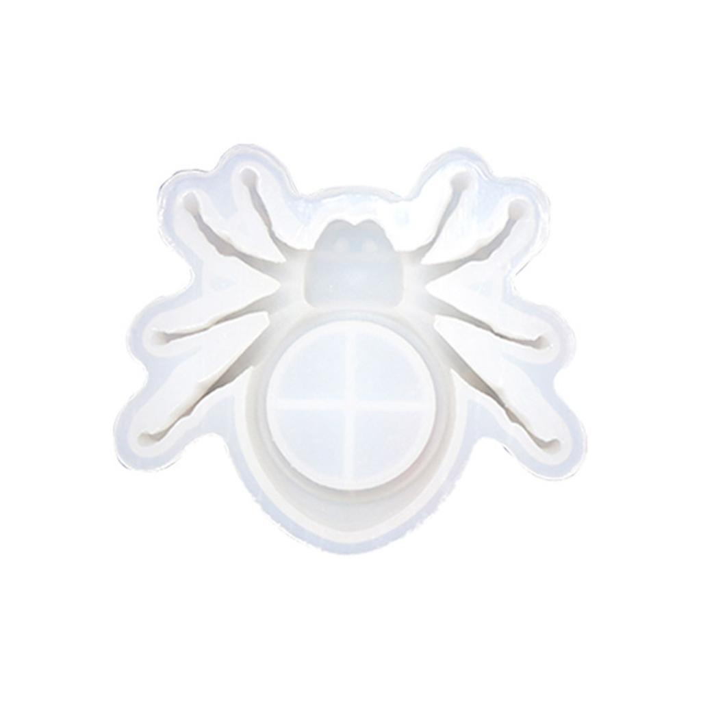 DIY Silicone Candle Holder Mould Handmade Big Spiders Mirror Candlestick Mold for Teas Wax Cup for Blessing Ceremony