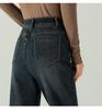 Women's High-Waisted Slimming Fleece Jeans - Cuffed One-Piece, Winter 2024 Casual Fashion