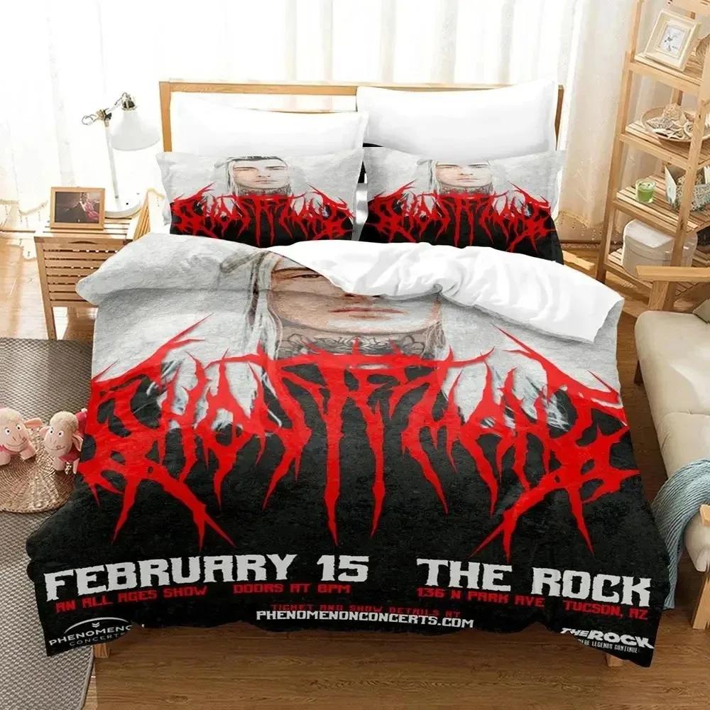 

3D Print Ghostemane Singer Bedding Set Duvet Cover Bed Set Quilt Cover Pillowcase Comforter King Queen Size Boys Adult Bedding EU single(135x200cm)