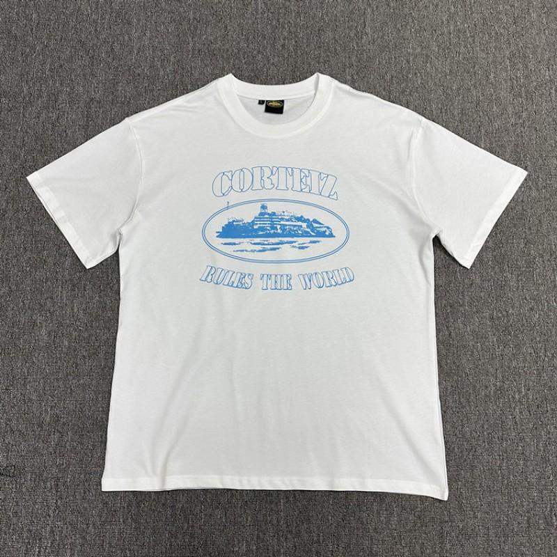 Corteiz Alcatraz Print Tee Unisex Streetwear Hip Hop Skateboard Casual Cotton T-Shirt Loose Fit