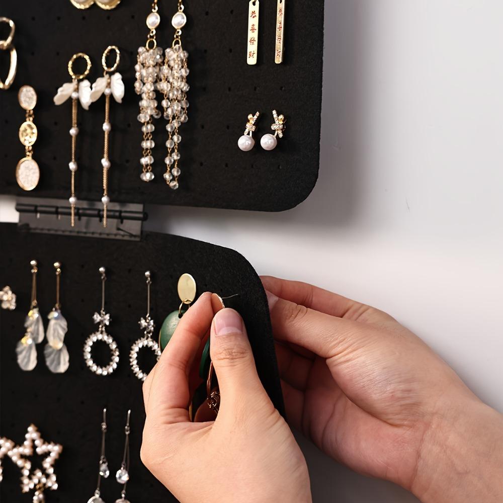 Detachable Foldable Felt Jewelry Organizer 5-Tier Enamel Lapel Pin Display Panel  Closet