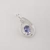 Iolite Gemstone 925 Sterling Silver Women Jewelry Partywear Necklace Pendant 1.4" Birthday Gift For Wife/Her CZP-16-14