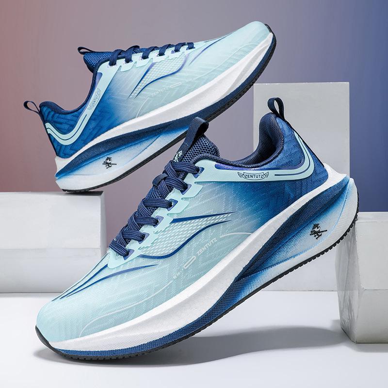 

2025 новые легкие кроссовки для бега на карбоновой подошве с мягкой подошвой, мужские марафонки, студенческая парная обувь 39