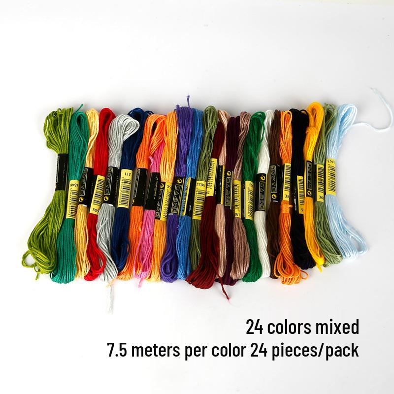 Weißer Blume Baumwollstickgarn: 6-fädiges Kreuzstich-Bastelpaket