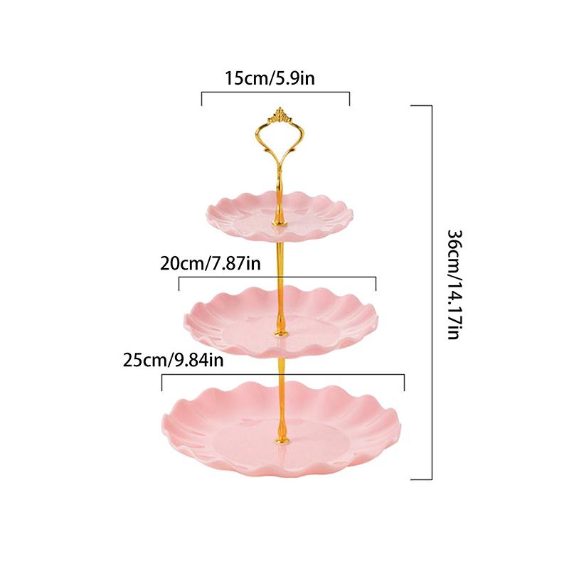 

Подставка для торта Макарон Подставка для фруктов Подставка для кексов Подставка для торта Пластиковый поднос для сухофруктов Украшение праздничного стола розовый