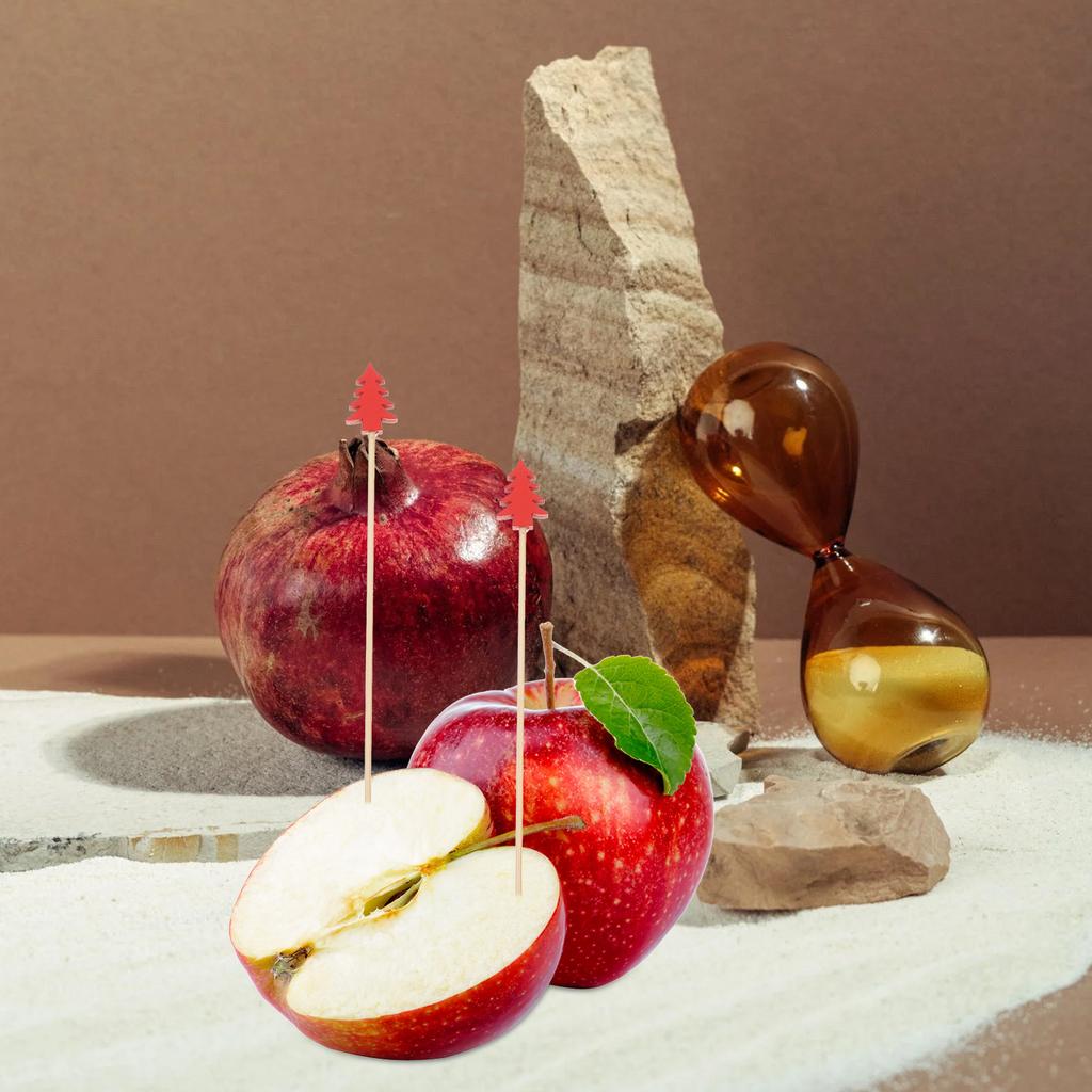 200 Pièces Brochettes Cocktail Arbre de Noël Bâtonnets Fruits Bambou Finition Lisse Fête Bar Apéritif Cure-dents pour Décoration Canapés Ktv