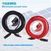 1 Pair Black&Red Solar Adapter Extension Cable 4mm² Solar Extension Cable  Mounted Solar Plug